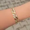 Gold Taşlı Zincir Bileklik 0018