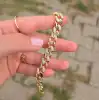 Gold Taşlı Zincir Bileklik 0018