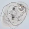 Silver Kolye Küpe Bileklik Saat Seti 3666