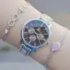 Silver Metal Kordon Kadın Saat Kombini 2422