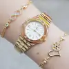 Gold Metal Kordon Kadın Saat Kombini 2995