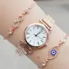 Rosegold Metal Kordon Kadın Saat Kombini 3025