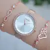 Rosegold Metal Kordon Kadın Saat Kombini 1509