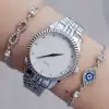Silver Metal Kordon Kadın Saat Kombini 9285