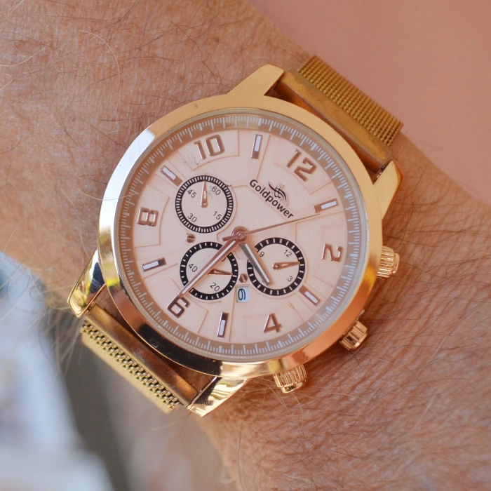 Rose Hasır Kordon Erkek Saati 3495