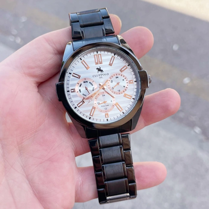 Siyah Metal Kordon Erkek Saati 3501