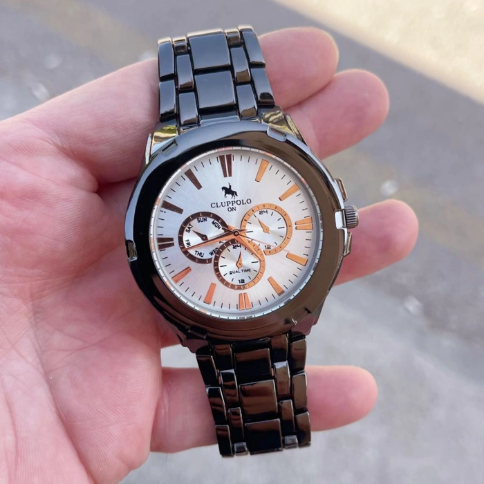 Siyah Metal Kordon Erkek Saati 3504