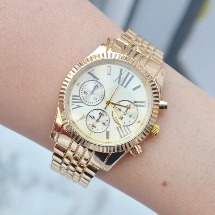 Gold Metal Kordon Erkek Saati 3571