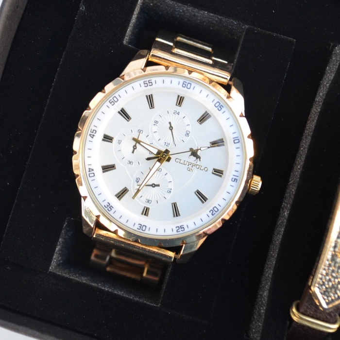 Cüzdanlı Tespihli Erkek Saat Seti 2617