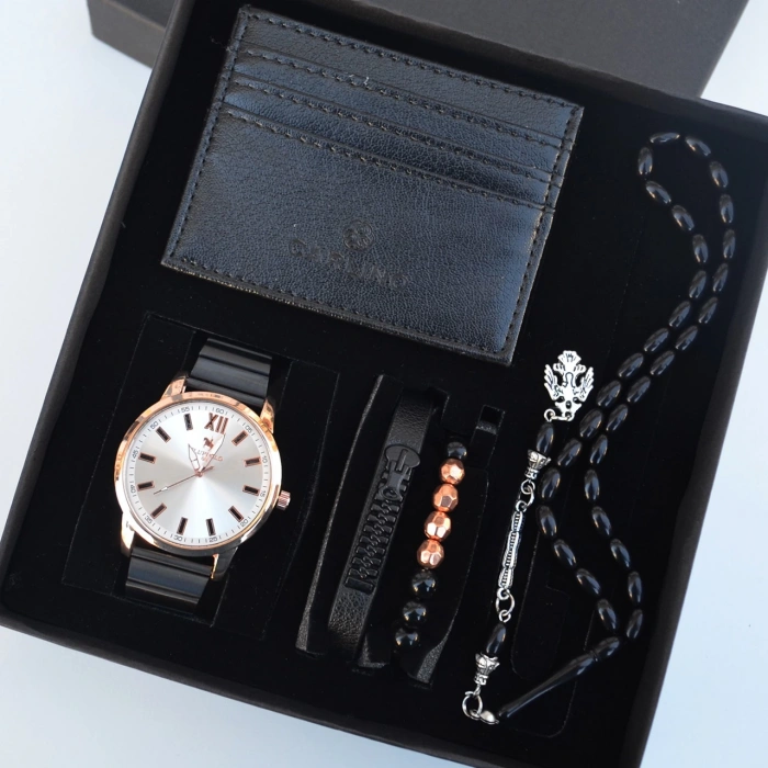 Cüzdanlı Tespihli Erkek Saat Seti 2626