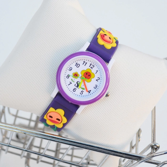 Mor Kız Çocuk Saati 2666