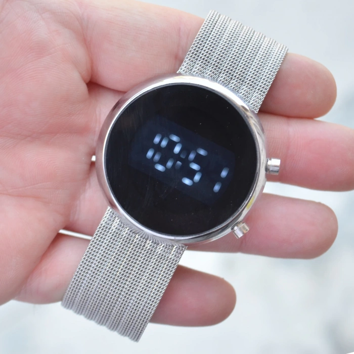 Silver Hasır Kordon Dijital Erkek Saati 3576