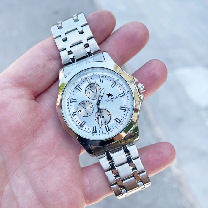 Silver Metal Kordon Erkek Saati 3485