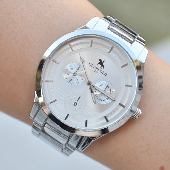 Silver Metal Kordon Erkek Saati 3719