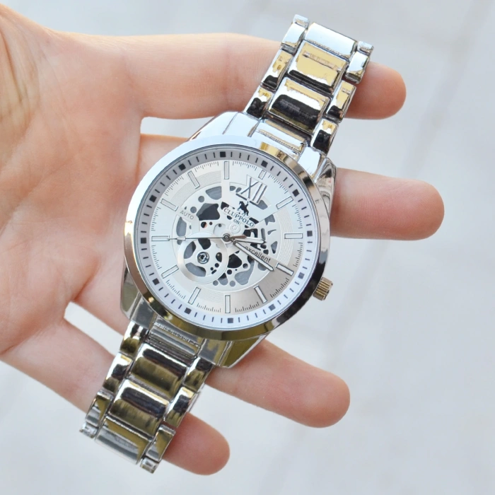 Silver Metal Kordon Erkek Saati 3727