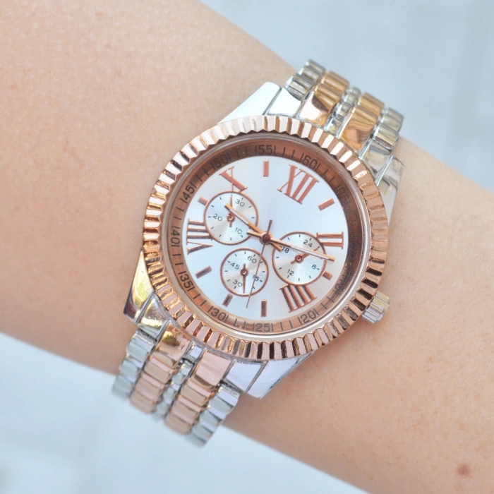 Silver Rose Metal Kordon Erkek Saati 3573