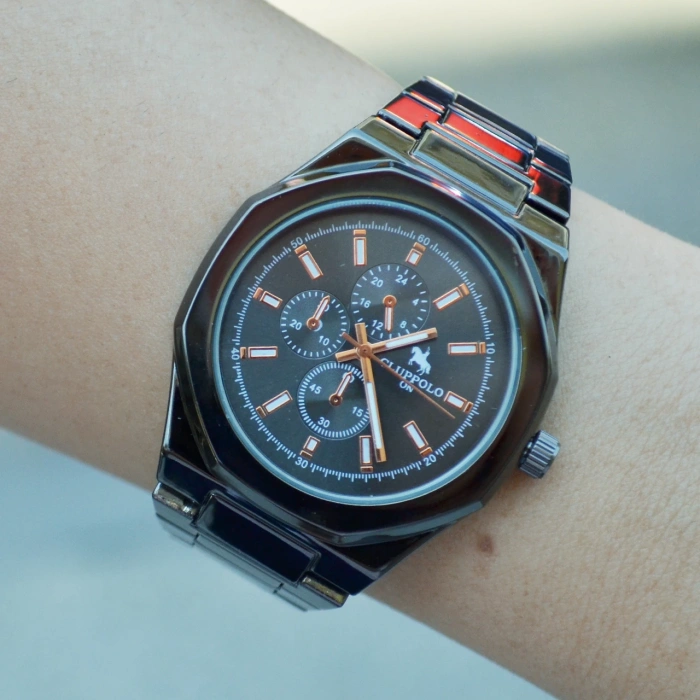 Siyah Metal Kordon Erkek Saati 3499