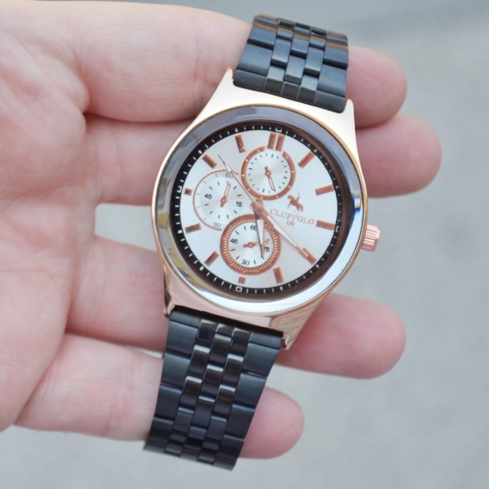 Siyah Metal Kordon Erkek Saati 3511