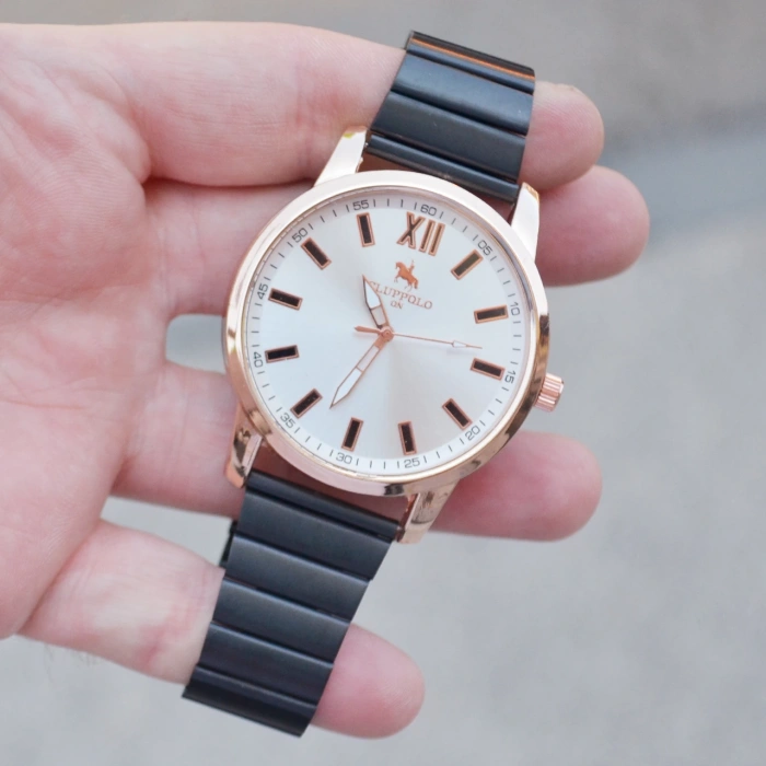 Siyah Metal Kordon Erkek Saati 3519