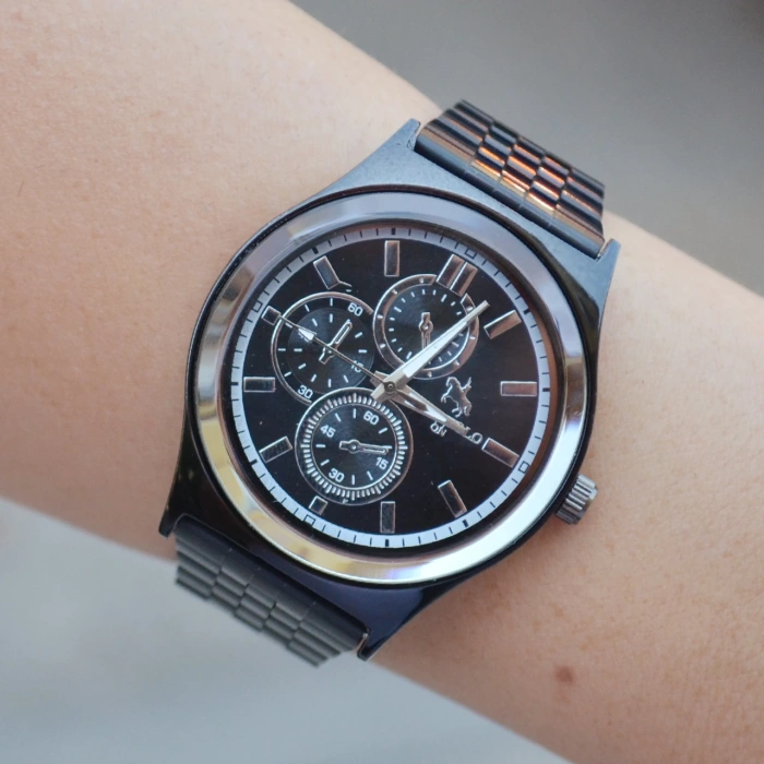 Siyah Metal Kordon Erkek Saati 3520