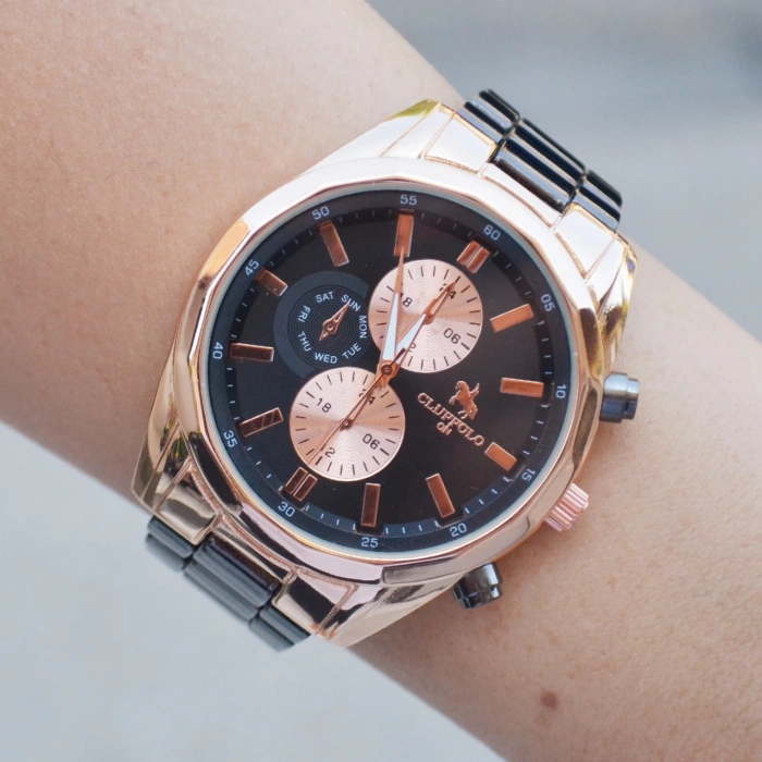 Siyah Metal Kordon Erkek Saati 3523