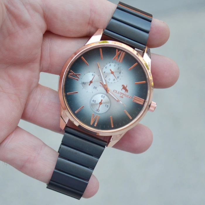 Siyah Metal Kordon Erkek Saati 3528