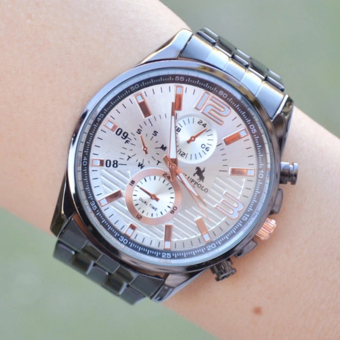 Siyah Metal Kordon Erkek Saati 3715