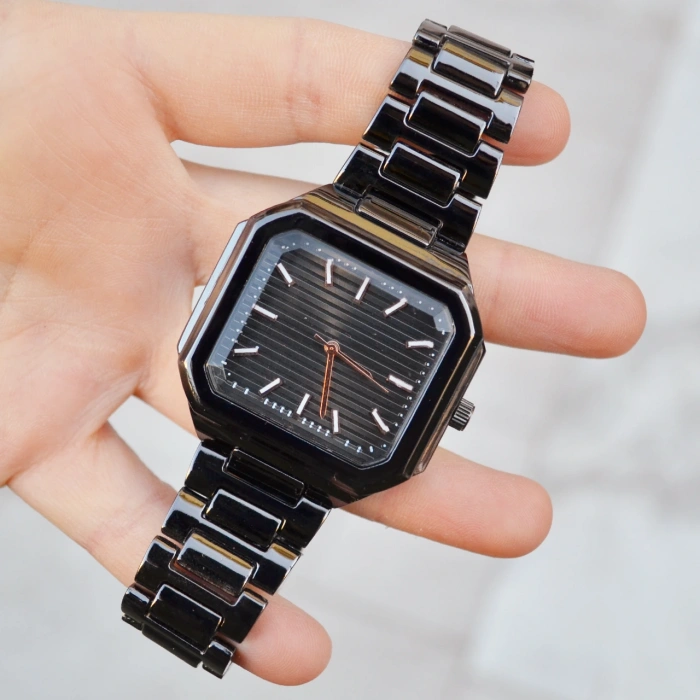 Siyah Metal Kordon Erkek Saati 3717