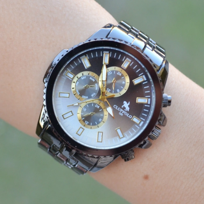 Siyah Metal Kordon Erkek Saati 3723