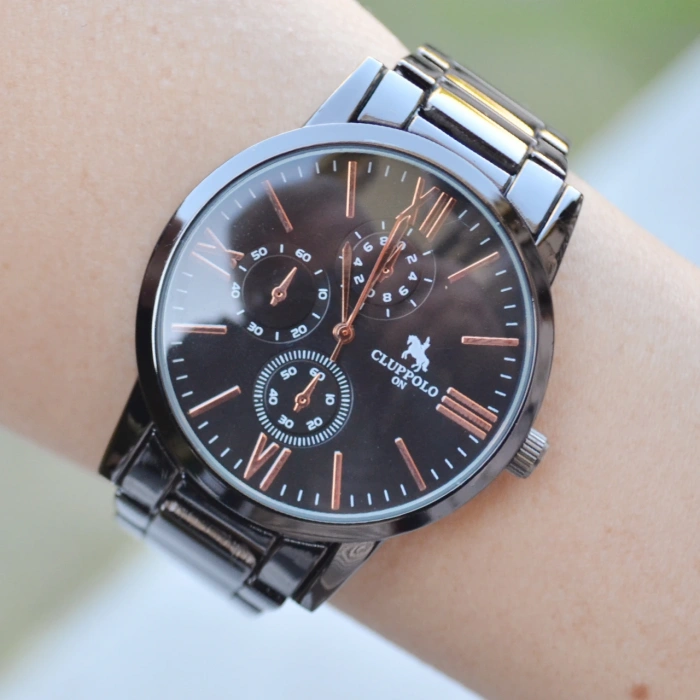 Siyah Metal Kordon Erkek Saati 3737