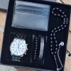 Cüzdanlı Tespihli Erkek Saat Seti 3542