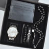 Cüzdanlı Tespihli Erkek Saat Seti 3691
