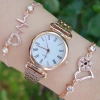 Rosegold Metal Kordon Kadın Saat Kombini 3025