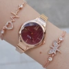 Rosegold Metal Kordon Kadın Saat Kombini 2174