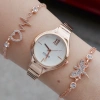 Rosegold Metal Kordon Kadın Saat Kombini 2176
