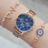 Rosegold Metal Kordon Kadın Saat Kombini 2189