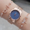 Rosegold Metal Kordon Kadın Saat Kombini 2241