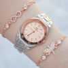 Silver Rose Metal Kordon Kadın Saat Kombini 2604