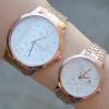 Rosegold Metal Kordon Çift Saat Kombini 2875