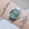 Silver Metal Kordon Kadın Saat Kombini 3016