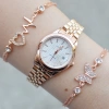 Rosegold Metal Kordon Minimal Kadın Saat Kombini 3035
