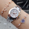Silver Rose Metal Kordon Kadın Saat Kombini 3244