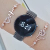 Siyah Metal Kordon Dijital Kadın Saat Kombini 3382