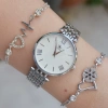 Silver Metal Kordon Kadın Saat Kombini 2195