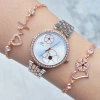 Silver Rose Metal Kordon Kadın Saat Kombini 1304