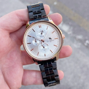 Rose Kasa Siyah Metal Kordon Erkek Saati 3497