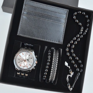 Cüzdanlı Tespihli Erkek Saat Seti 3685