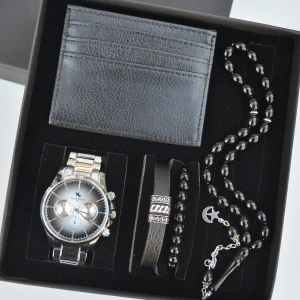 Cüzdanlı Tespihli Erkek Saat Seti 3690