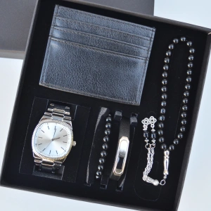 Cüzdanlı Tespihli Erkek Saat Seti 3695