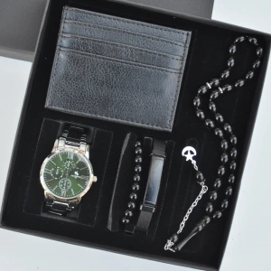 Cüzdanlı Tespihli Erkek Saat Seti 3699